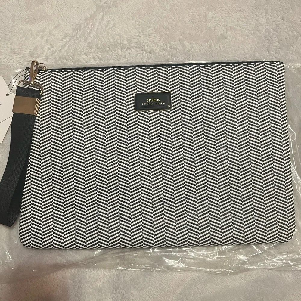 Trina Turk Black and White Oversized Clutch - Picture 2 of 7